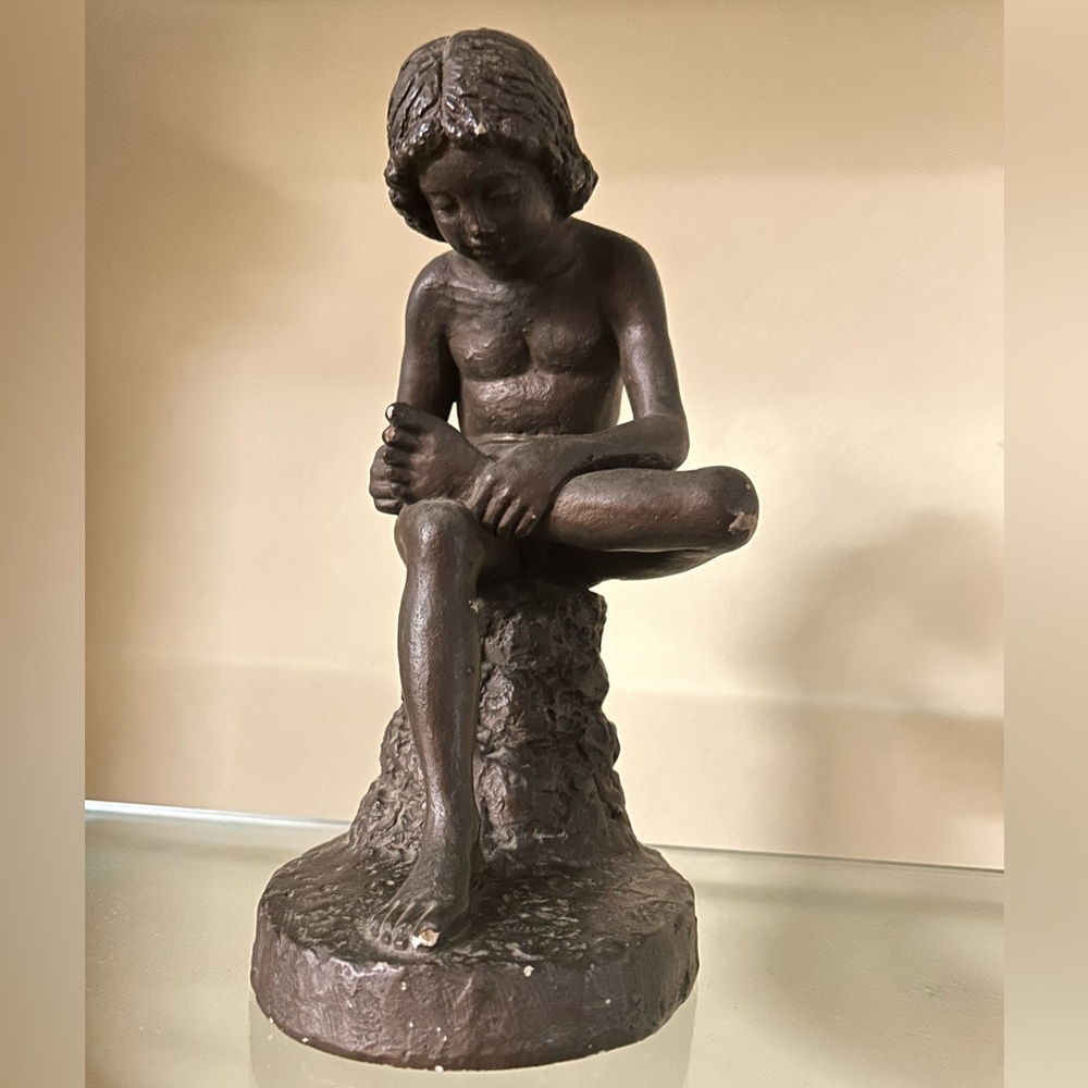 Spinario Boy With Thorn 1969 Austin Products Plaster/Chalkware Figure